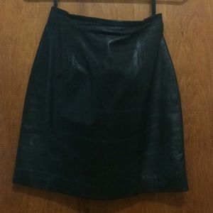 Vintage leather miniskirt